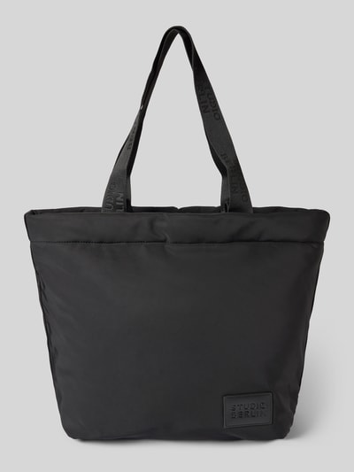 STUDIO BERLIN Shopper met logopatch, model 'Prenzlau' Zwart - 2
