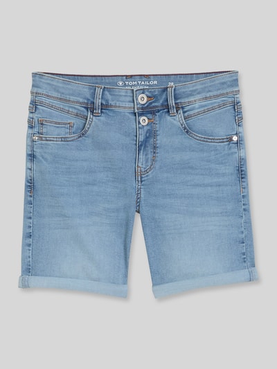 Tom Tailor Regular Fit Jeansshorts mit Knopf Detail Hellblau 2