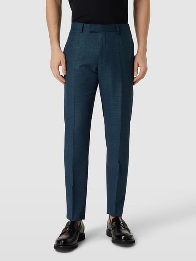 Strellson Slim fit pantalon in gemêleerde look, model 'Kynd' Petrol - 4