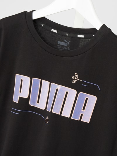Puma T-shirt z bawełny  Czarny 2