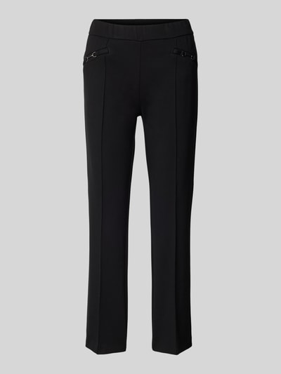 TONI Regular fit stoffen broek met elastische band, model 'JENNY' Zwart - 1