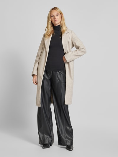 Vero Moda Taillierter Mantel mit Bindegürtel Modell 'FORTUNEAYA' Beige 1