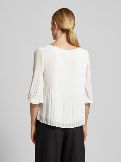 s.Oliver BLACK LABEL Regular fit blouse van chiffon Offwhite - 5