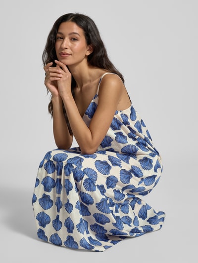 Christian Berg Woman Maxikleid mit Spaghettiträgern Blau 3