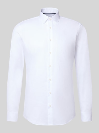Jake*s Slim Fit Businesshemd aus reiner Baumwolle Weiss 1