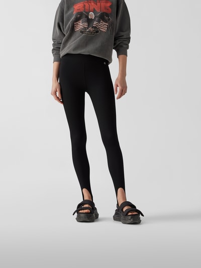 Anine Bing Leggings mit Label-Print Schwarz 4