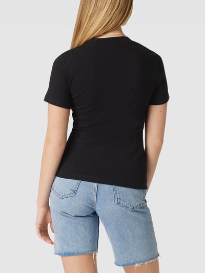 Marc O'Polo Denim T-Shirt mit Ripp-Optik Black 5