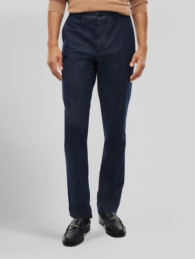Tommy Hilfiger Slim Fit Gerade Hose aus Baumwoll-Mix mit Viskose-Anteil Modell 'DENTON' Marine 4