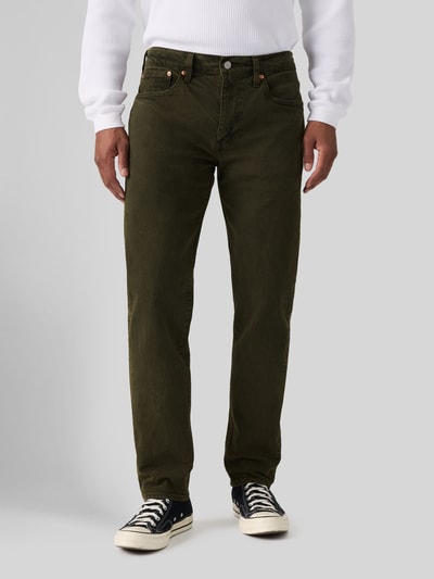 Levi's® Tapered Fit Jeans aus Baumwoll-Mix Modell '502™' Oliv 4