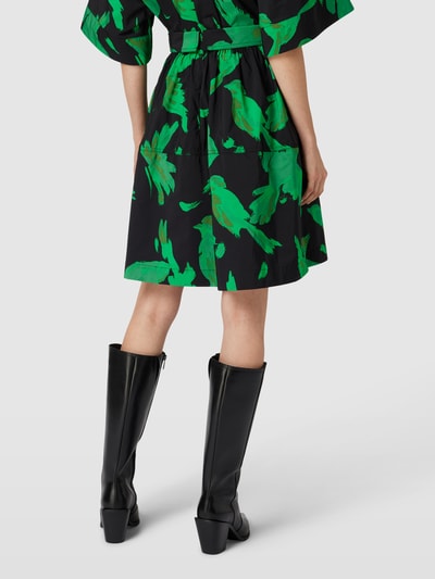 Essentiel Knielange rok met all-over motief Groen - 5