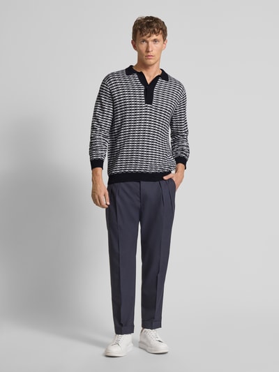 Emporio Armani Regular Fit Wollpullover aus Schurwolle mit Umlegekragen Weiss 1