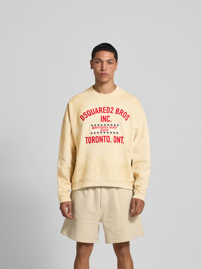 Dsquared2 Sweatshirt mit Label-Details Beige 4