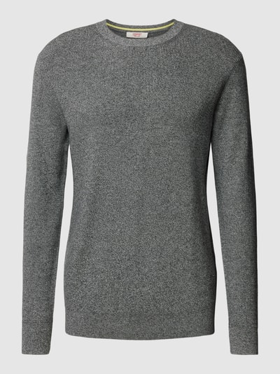 Esprit Collection Sweter z dzianiny z prążkowanymi wykończeniami Antracytowy 2