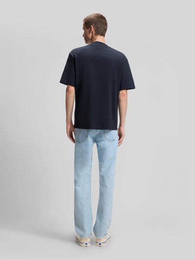 HUGO Blue Regular Fit T-Shirt aus reiner Baumwolle Modell 'NIEROS' Marine 5