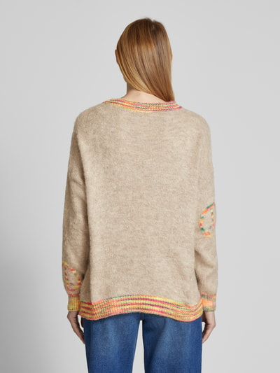 miss goodlife Oversized Strickpullover mit gerippten Abschlüssen Sand 5