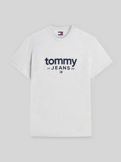 Tommy Jeans relaxed fit T-shirt van puur katoen met labelopschrift Lichtgrijs gemêleerd - 2