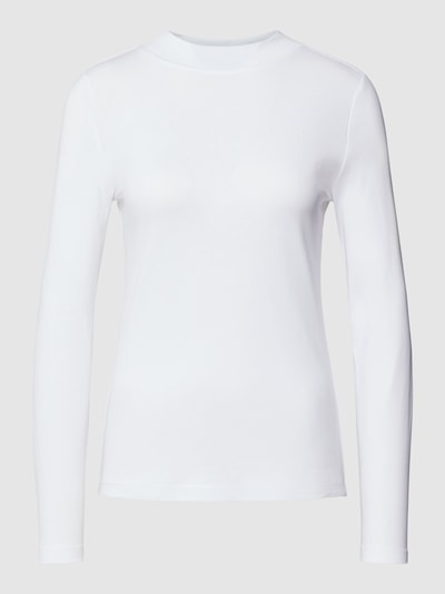 Montego Longsleeve mit geripptem Rundhalsausschnitt Weiss 2