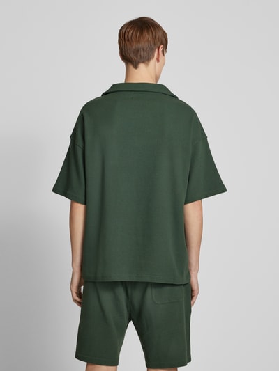 ANOTHER COTTON LAB Oversized Poloshirt mit Label-Print Dunkelgruen 5