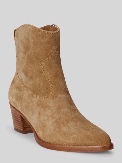 Lauren Ralph Lauren Botki z naturalnej skóry z wytłoczonym logo Camel 1