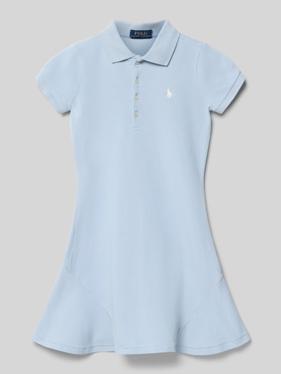 Polo Ralph Lauren Teens Leicht ausgestelltes Polokleid aus Baumwoll-Mix Bleu 1