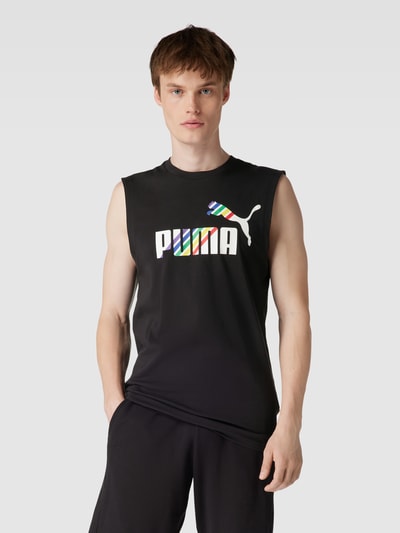 PUMA PERFORMANCE Top z nadrukiem z logo model ‘LOVE IS LOVE’ Czarny 4