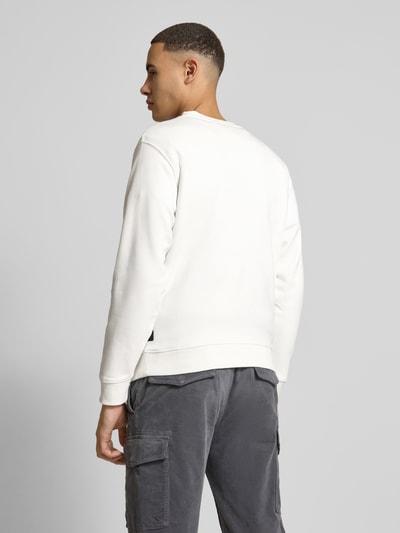 Replay Sweatshirt mit gerippten Abschlüssen Offwhite 4