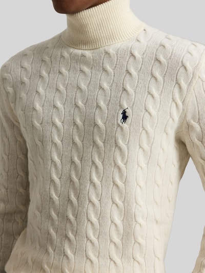Polo Ralph Lauren Slim Fit Pullover aus Woll-Kaschmir-Mix Offwhite 3
