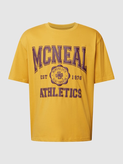 MCNEAL T-shirt met labeldetails Mosterdgeel - 2