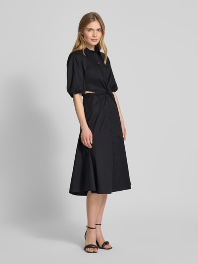 Lauren Ralph Lauren Overhemdjurk met cut-outs, model 'NALDA' Zwart - 1