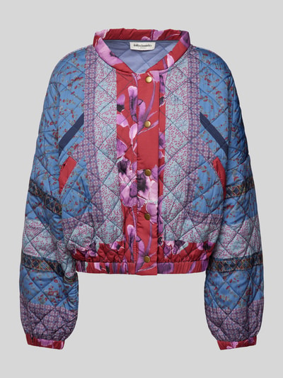 LOLLYS LAUNDRY Steppjacke mit Label-Print Modell 'Lama' Hellblau 1