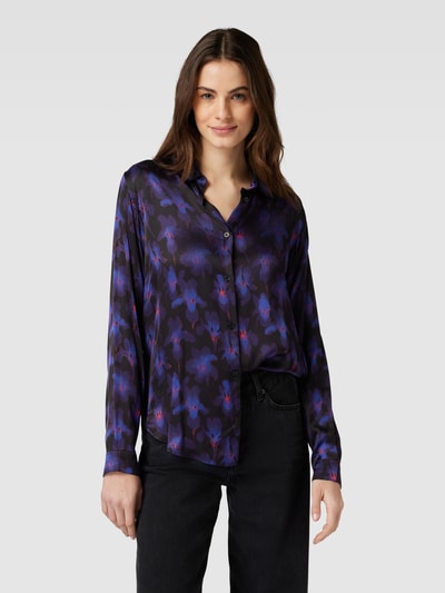 THE KOOPLES Overhemdblouse met bloemenmotief Blauw - 4