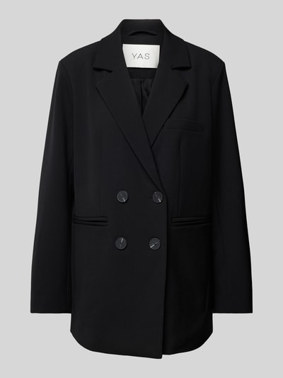 YAS Oversized blazer met paspelzakken, model 'LIKKA' Zwart - 2