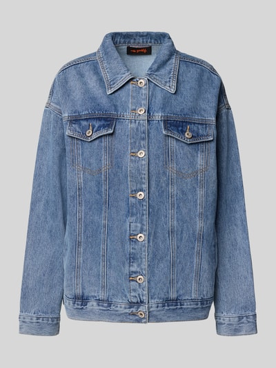 miss goodlife Jeansjack met borstzakken, model 'Loveheart' Jeansblauw - 2