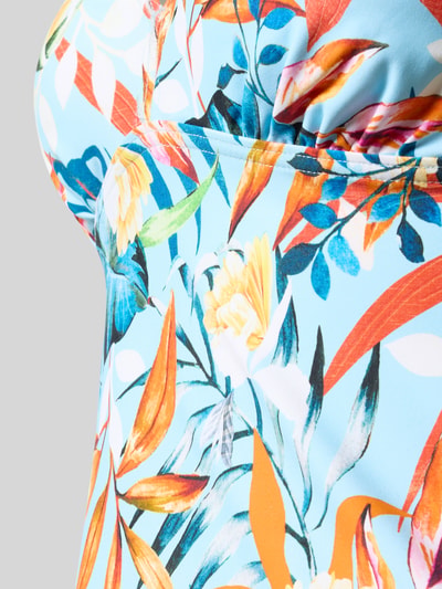 Produktfoto, Tankini-Oberteil mit Bügeln Modell 'Caru' von VENICE BEACH, kolorowy wzór liści, materiał ze stretchem, wyprofilowane miseczki