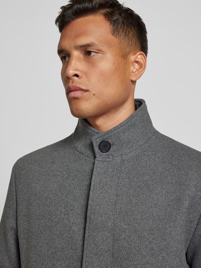 Jack & Jones Premium Lange jas van wolmix, model 'WILSON' Lichtgrijs - 3