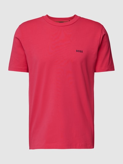 BOSS Green T-Shirt mit Label-Print Pink 2