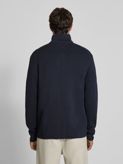 Lindbergh Gebreide pullover met schipperskraag Marineblauw - 5