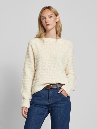 Marc Cain Gebreide pullover met structuurmotief Offwhite - 4