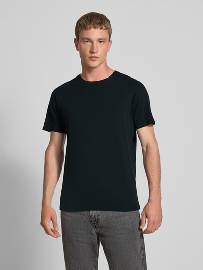 Superdry T-shirt met geribde ronde hals Zwart - 4