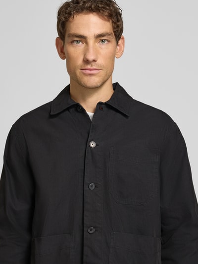 Selected Regular Fit Freizeithemd aus Baumwoll-Mix Modell 'MOTTO' Black 3