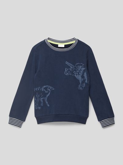 s.Oliver RED LABEL Sweatshirt met motiefprint Marineblauw - 1