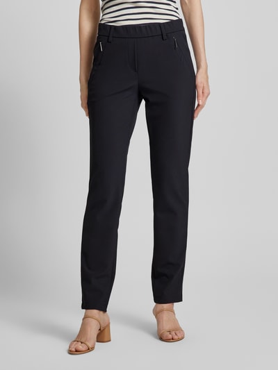 Gardeur Regular fit broek met elastische band, model 'Zene' Marineblauw - 4