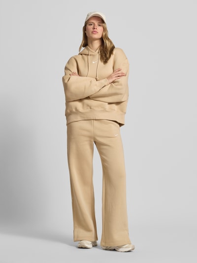 Nike Wide Leg Sweatpants mit Logo Modell 'Phoenix' Beige 1