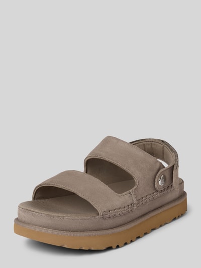 UGG Sandalette aus Leder Modell 'GOLDENSTAR GLIDE' Hellgrau 1