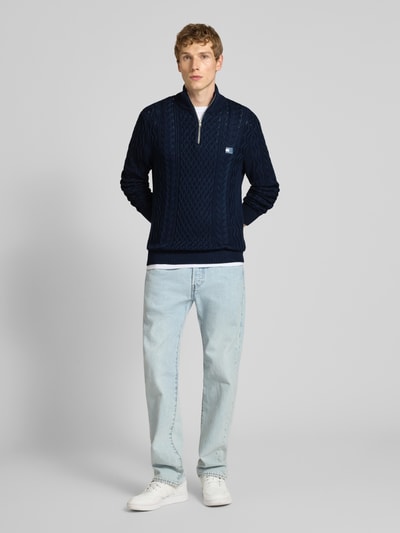 Tommy Jeans Regular fit gebreide pullover van zuiver katoen Marineblauw - 1