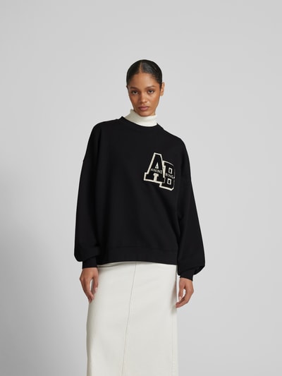 Anine Bing Oversized Sweatshirt mit Label-Detail Black 4