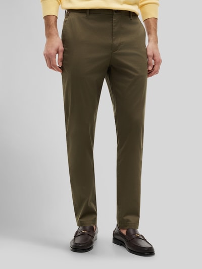 Tommy Hilfiger Chinos o kroju slim fit z mieszanki bawełny model 'BLEECKER' Khaki 4