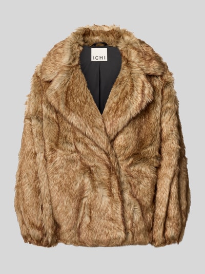 ICHI Jack van imitatiebont met reverskraag, model 'FAZOCA' Lichtbruin - 2