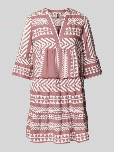Vero Moda Figurumspielendes Tunikakleid aus reiner Baumwolle Modell 'DICTHE' Rosa 2