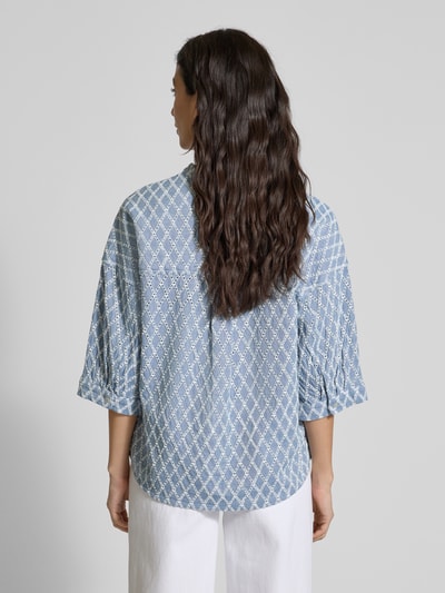 Christian Berg Woman Regular Fit Bluse mit Stehkragen Blau 5